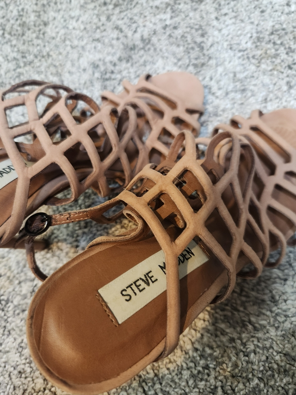 Steve Madden Blush Cage Strappy Heels